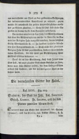Die vornehmsten Götter der Fabel