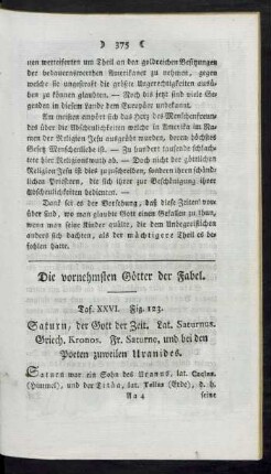 Die vornehmsten Götter der Fabel