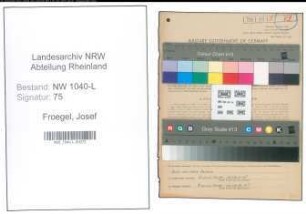 Entnazifizierung Josef Froegel , geb. 13.01.1904 (Rechtsberater)