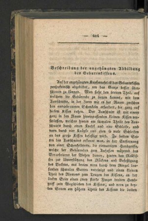 Beschreibung der angehängten Abbildung des Geburtskissens.