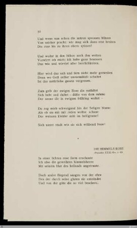 Die Himmels Rose (Paradies XXXI. Ges. 1-30)