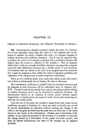 Chapter IX. Periods of definite integrals, and periodic functions in general.