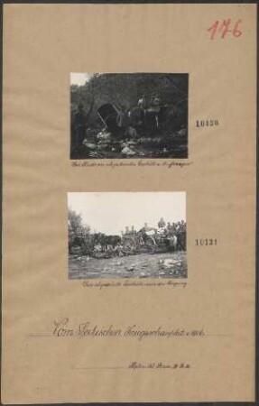 Das abgestürzte Geschütz nach der Bergung