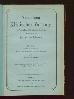 Beitrag zur Behandlung der Gesichtslagen