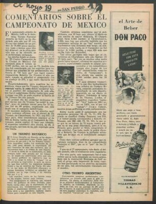 Comentarios sobre el campeonato de México : El hoyo 19