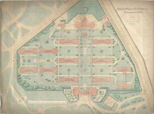 ohne Verfasserangabe; Berlin - Friedrichshain; Allgemeines Krankenhaus - Lageplan
