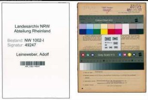 Entnazifizierung Adolf Leineweber, geb. 15.03.1891 (Polier)
