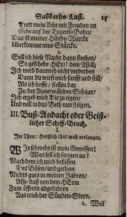 III. Buß-Andacht oder Geistlicher Schiff-Bruch