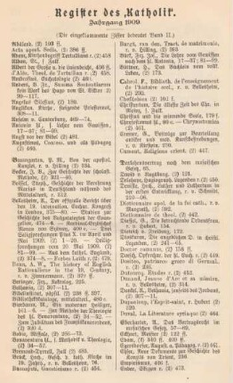 484-488 Register Jahrgang 1909