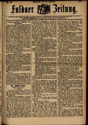 Ausgabe vom Mittwoch, den 29. Februar 1888.