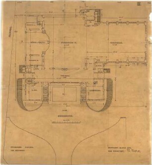 Fischer, Theodor; Pfullingen; Pfullinger Hallen - Grundriss EG