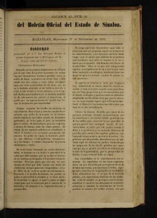 Alcance al Num.36 del Boletin Oficial del Estado de Sinaloa.