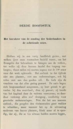 Derde hoofdstuk. Het karakter van de zending der Nederlanders in de achttiende eeuw