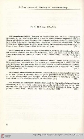 IV. Tibet resp. Neapel [Nepal]