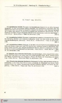 IV. Tibet resp. Neapel [Nepal]