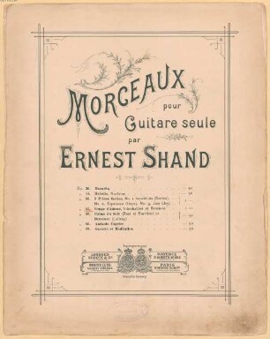 Songe d'amour : introduction et romance ; op. 57 ; pour guitare seule