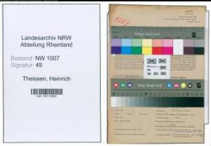 Entnazifizierung Heinrich Theissen , geb. 05.05.1889 (Landwirt)
