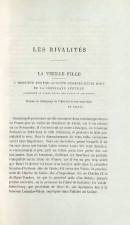 Les rivalités. La vieille fille