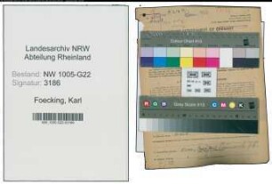 Entnazifizierung Karl Foecking , geb. 06.08.1902 ()