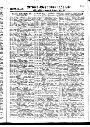 1652. Ausgabe. Dienstag, 2. Oktober 1917