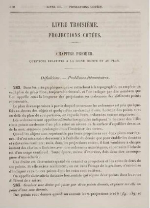 Livre III. Projections Cotées.