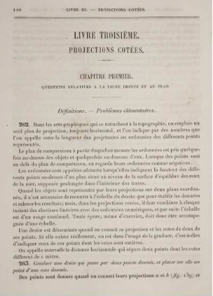 Livre III. Projections Cotées.