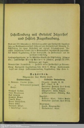 Schellenberg mit Ortsteil Jägerhof und Schloß Augustusburg