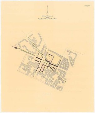 Moritzplatz, Berlin-Kreuzberg Schinkelwettbewerb 1983: Lageplan 1:1000