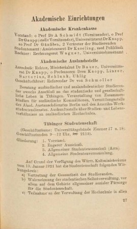 27-30, Akademische Einrichtungen