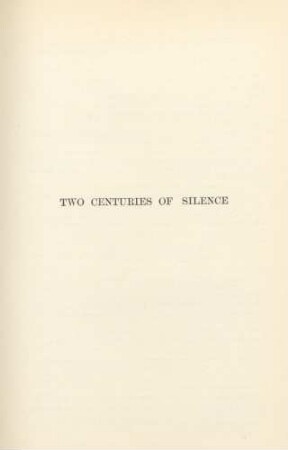 Two centuries of silence