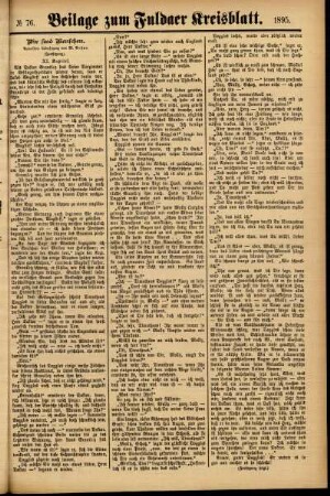 Zweite Ausgabe vom Samstag, den 29. Juni 1895.
