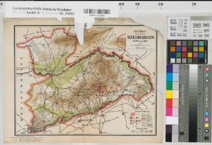Recklinghausen (Kreis) Kreiskarte um 1918 1 : 125 000 28 x 36 farb. Druck: Bogdan Gisevius, Berlin Oberlandesgericht Hamm Nr. 5740
