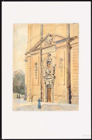 Friedrich-Wilhelm-Kirche anno 1735: Perspektivische Ansicht