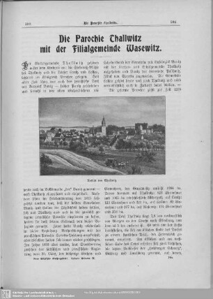 Die Parochie Thallwitz mit der Filialgemeinde Wasewitz