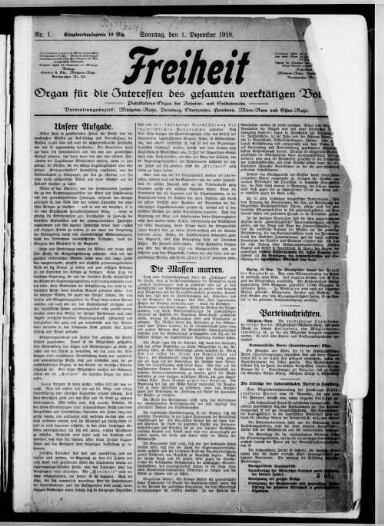 Titelseite einer Zeitung
