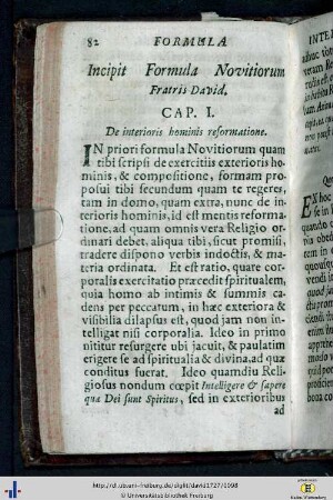 Opus II: De interioris Hominis reformatione