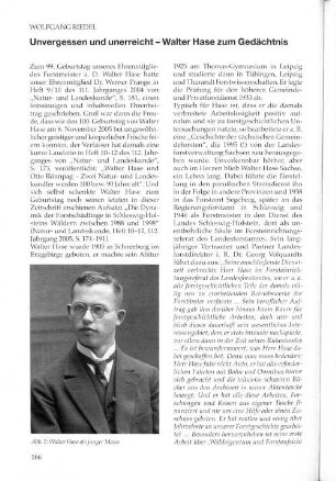 Abb. 1: Walter Hase als junger Mann