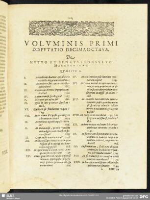 Disputatio Decimaoctava, De Mutuo Et Senatus Consulto Macedoniamo