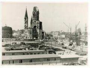 Bauarbeiten rund um die Gedächtniskirche in Berlin