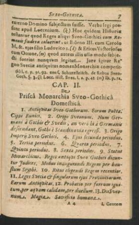 Cap. II. De Prisca Monarchia Sveo-Gothica Domestica.