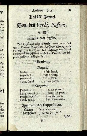 Das IX. Capitel. Von den Verbis Passivis.