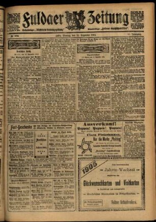 Zweite Ausgabe vom Montag, den 12. Dezember 1904.