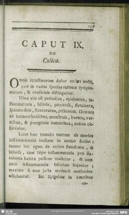 Caput IX. De Colica
