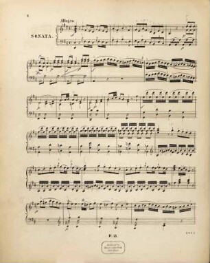 Sonate (D dur, Re maj.) für das Pianoforte : No. 15