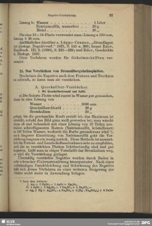 21. Das Verstärken von Bromsilbergelatineplatten
