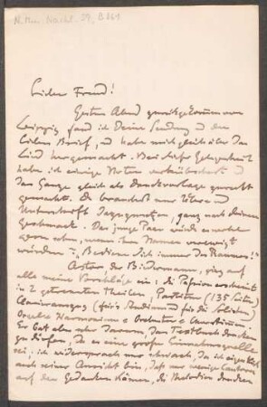 Brief an Friedrich Spitta : 29.04.1896
