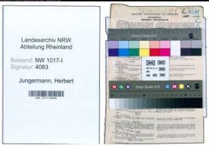 Entnazifizierung Herbert Jungermann , geb. 16.08.1921 (Laborant)
