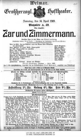 Zar und Zimmermann
