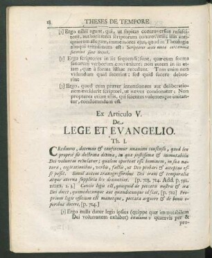 Ex Articulo V. De Lege Et Evangelio.
