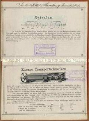 Spiralen und eiserne Transportketten